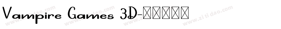 Vampire Games 3D字体转换